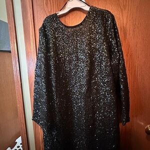 Dark Green Sequined Dress